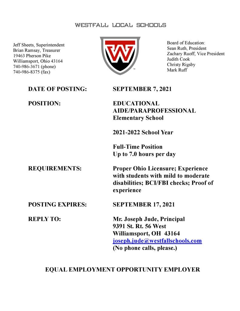 Job Posting