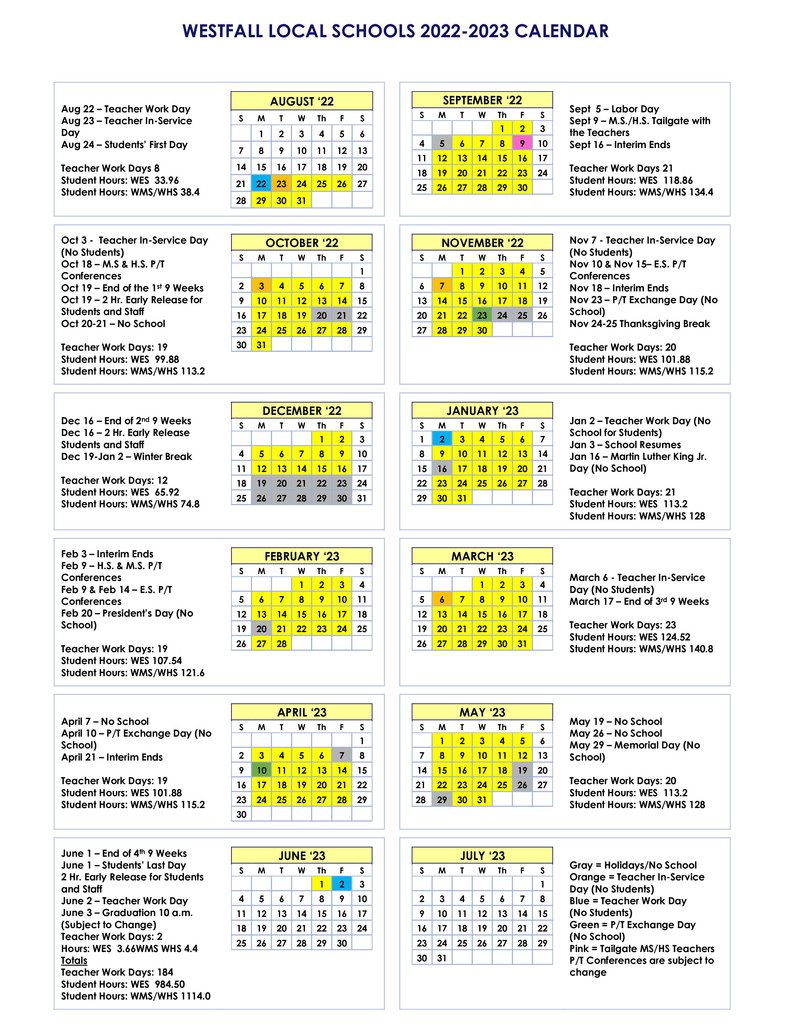 District Calendar