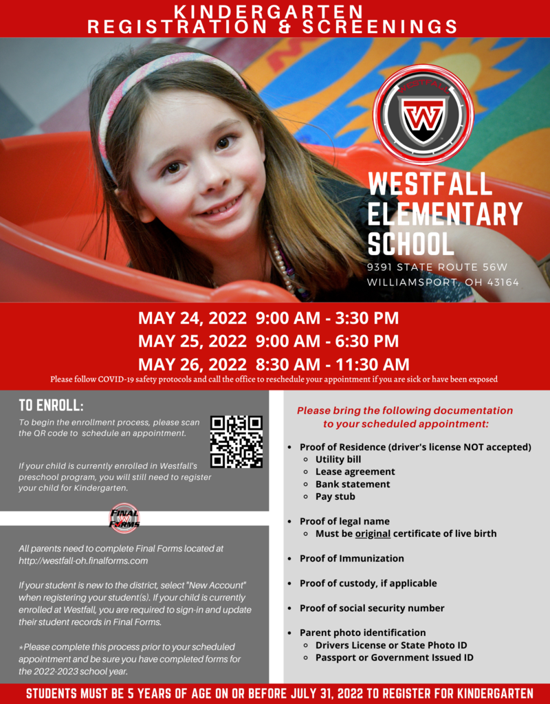 Kindergarten Registration & Screenings