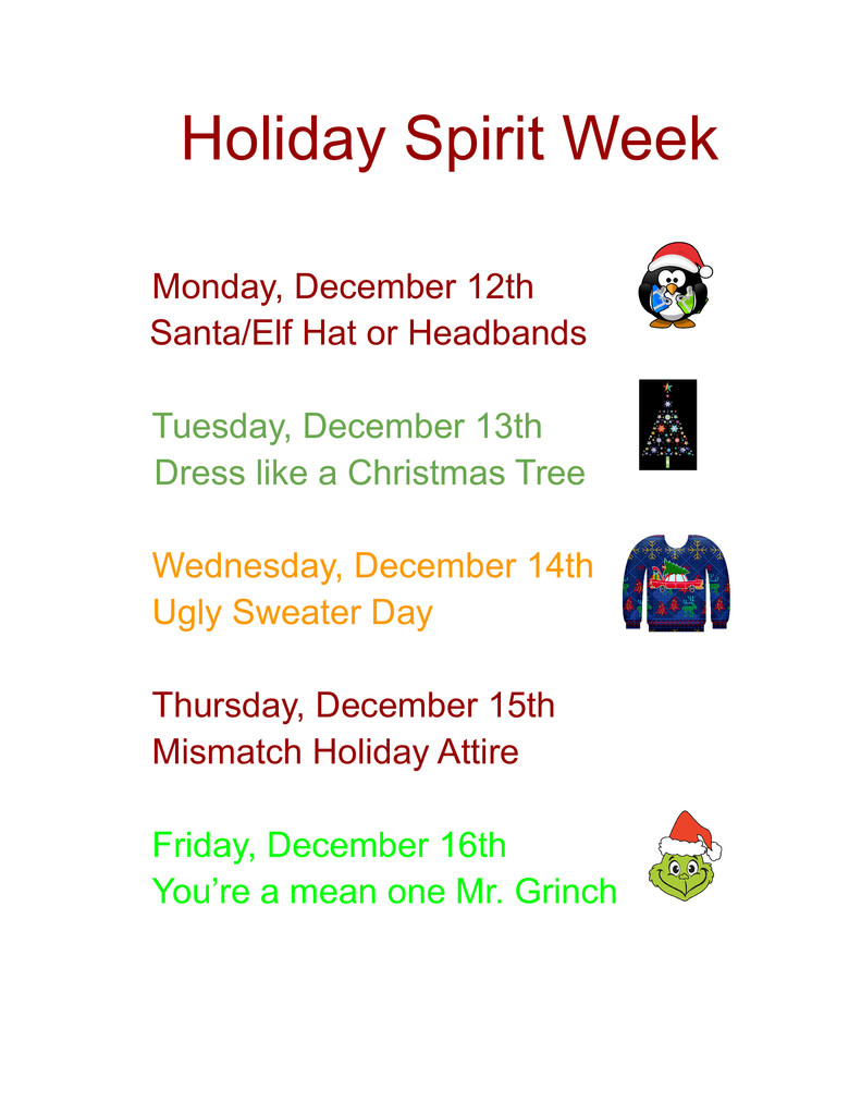 Holiday Spirit Week